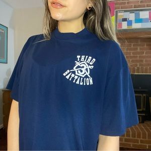 Vintage 90s Single Stitch Third Battalion Marines USMC Lightweight Tee M…